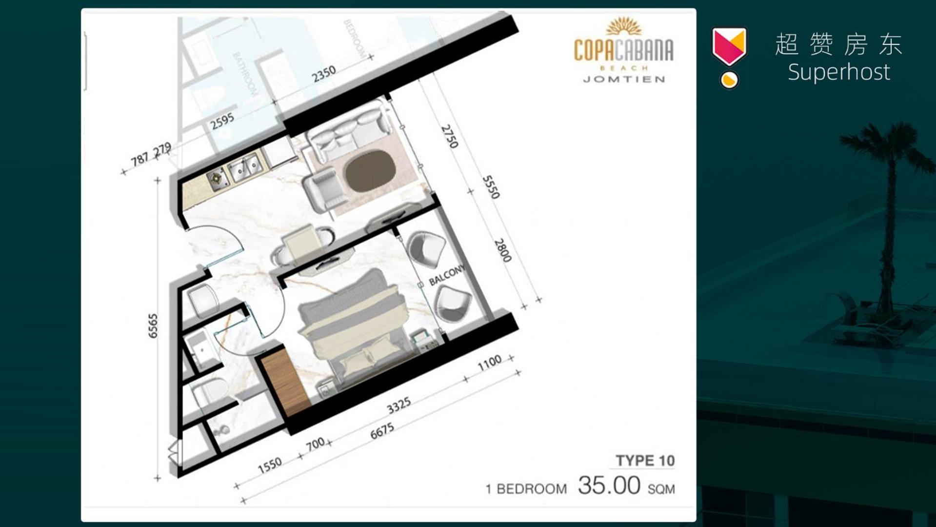The Astra Sky River Apartment Pantai Jomtien Bilik gambar